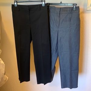 2 Pair - Ann Taylor Capris, size 16 Black and Denim